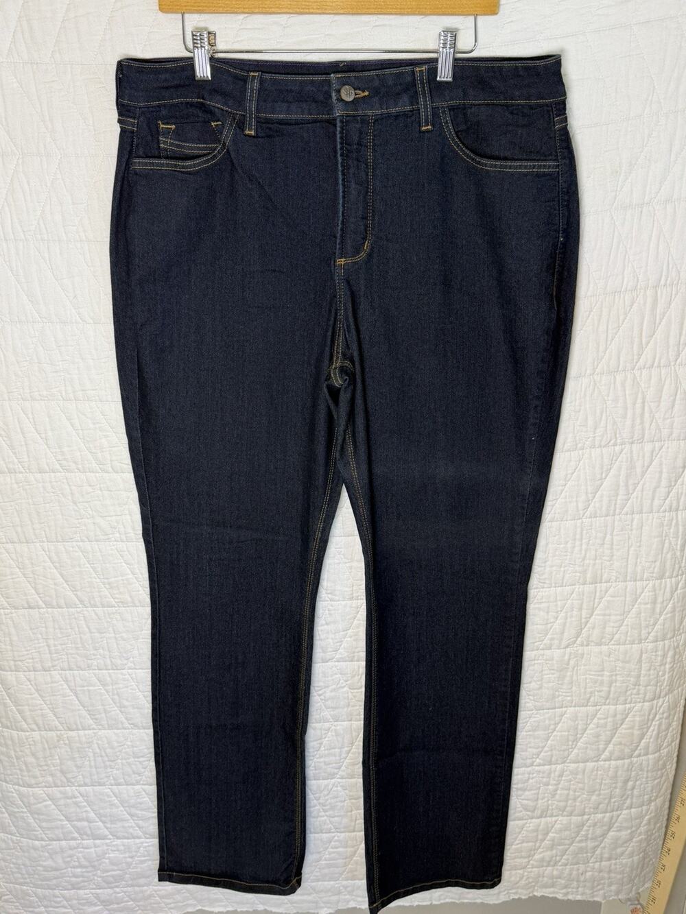 NYDJ Marilyn Straight Leg Jeans Womens 18W Plus Blue Lift